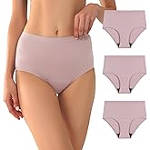BATTEWA Incontinence Underwear for Women Washable, Leak Proof Underwear High Absorbency, Bladder Leak Underwear Protective Briefs, Seamless Panties 50ml, 3 Pack (Blush, Large)