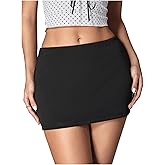 MakeMeChic Women's Y2k Mini Skirt with Shorts Underneath Skort Mini Micro Short Skirts