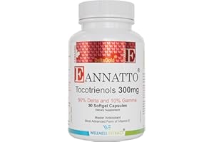 Wellness Extract Eannatto Tocotrienols Deltagold Vitamin E Supplements Softgels, Tocopherol Free, Supports Immune Health, NON