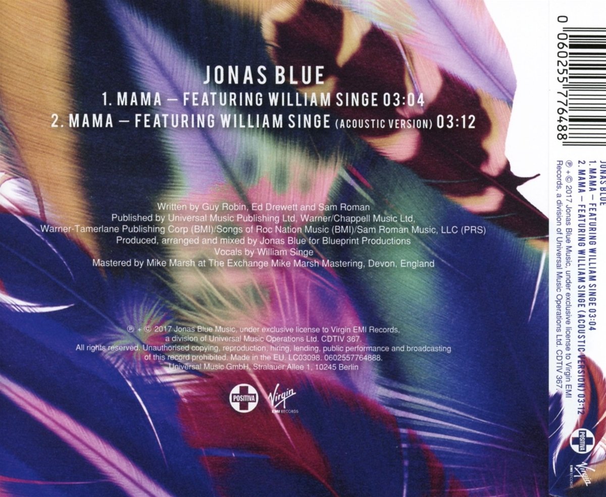 Mama 2 Track Jonas Blue William Singe Amazon De Musik track jonas blue william singe