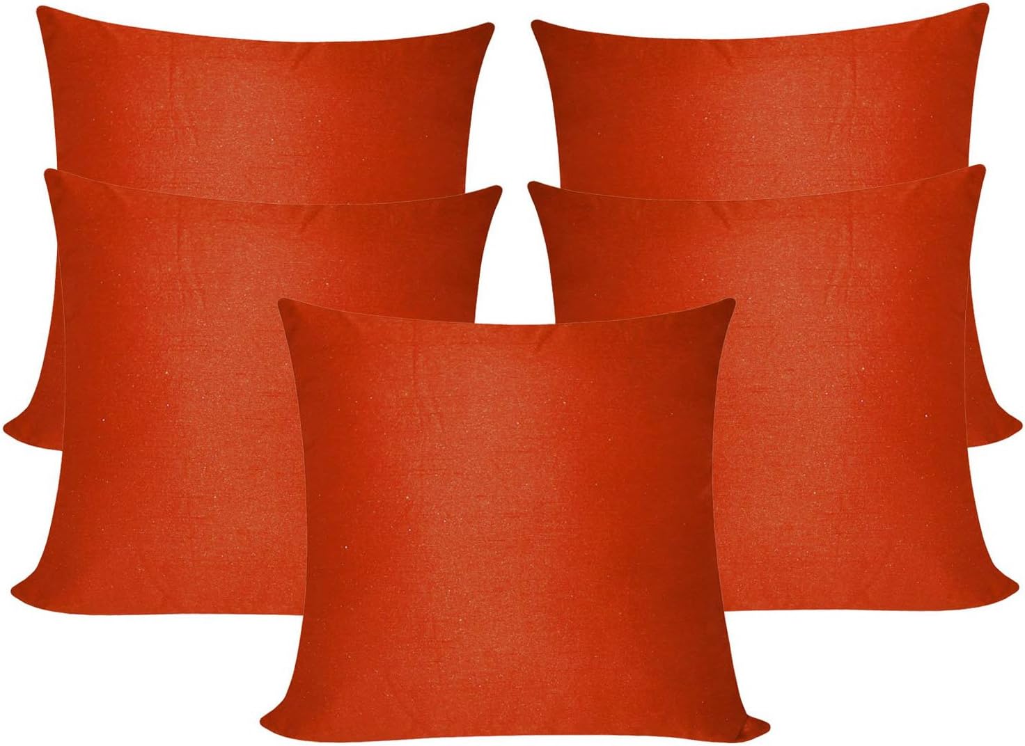 Buy Plain Rust Cushion Cover 50x50 Cms (Set of 5) Online at Low Prices