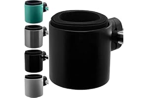 Kroozie Stealth Bike Cup Holder - The Ultimate Handlebar Accessory for Your Ride - Fits All Bikes, E-Bikes, Scooters & Keeps Your Cups Beverage Secure Flat Black