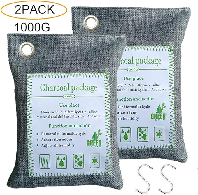 Tousmi Green Activated Bamboo Charcoal Air Purifying Bag