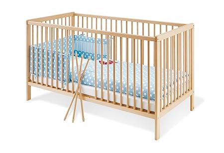 Pinolino - 111038 - Kinderbett Hanna 140 x 70 cm - mit 3 Schlupfsprossen aus vollmassiver Buche
