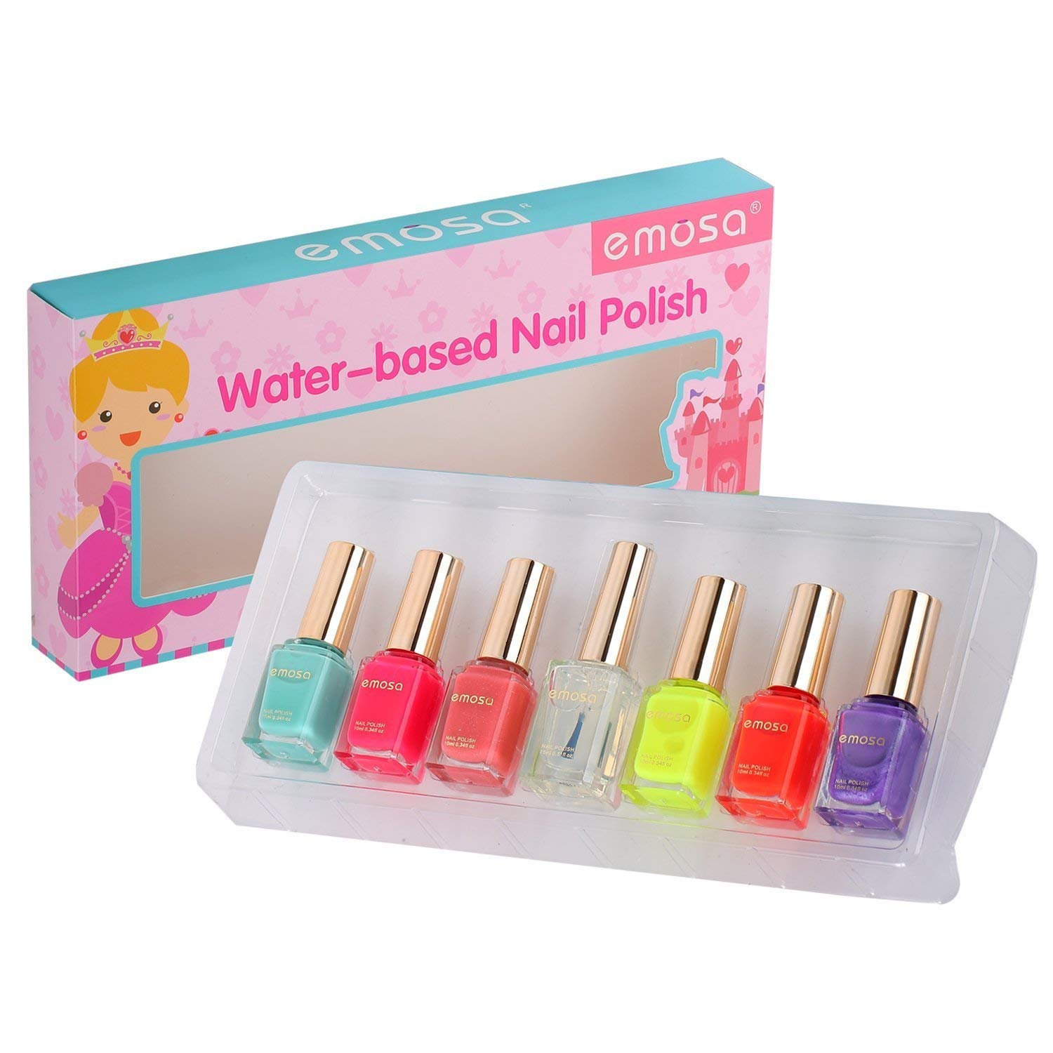 Emosa Nail Polish NonToxic Water Based Peelable Natural, Safe and