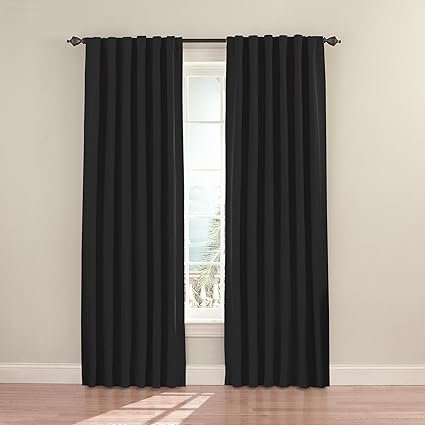 Eclipse Fresno Blackout Window Curtain Panel 52 X 95 Inch Black