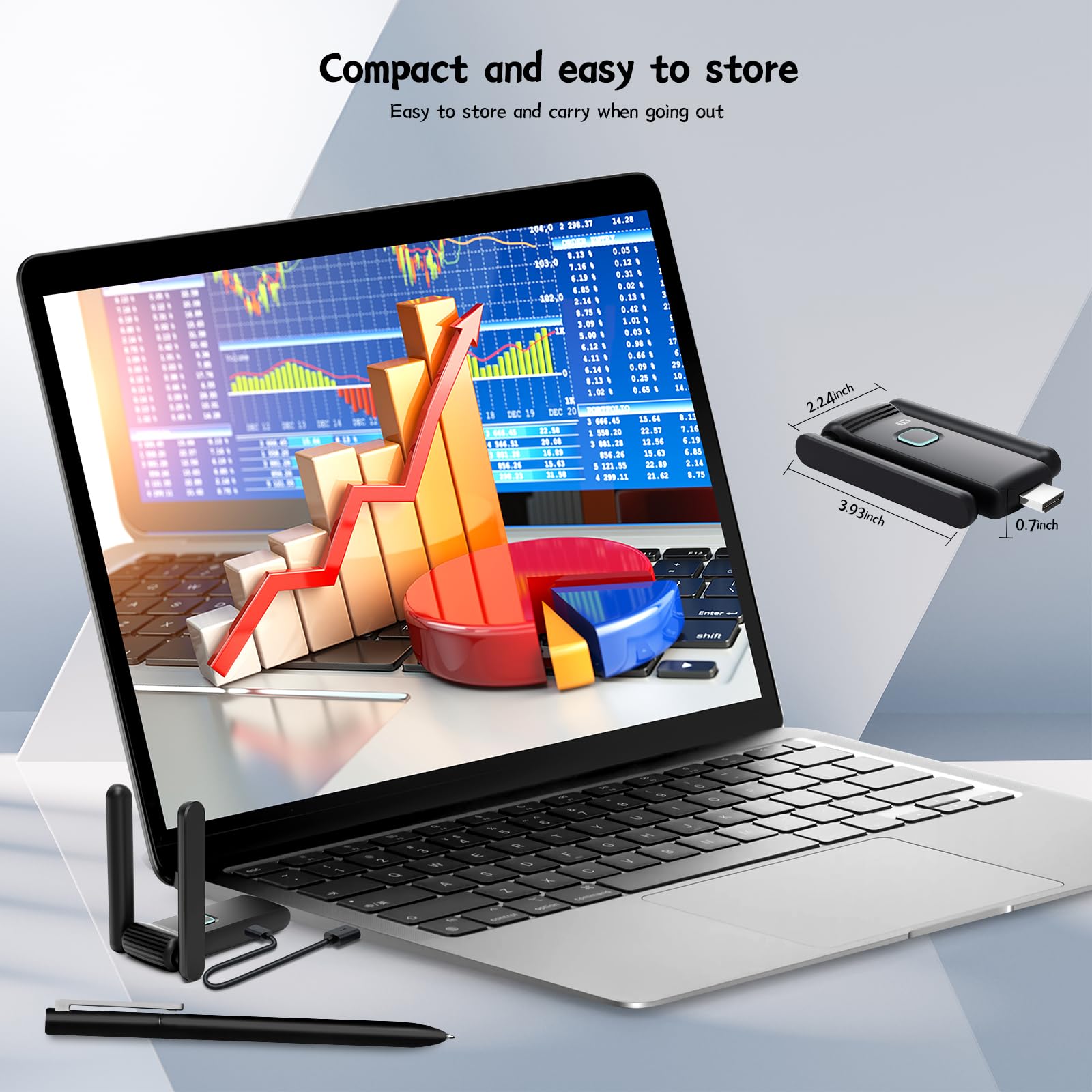 Wireless HDMI 2 Receivers and Transmitter,Up to 6 RXs,No Hot,Plug and Play,2.4/5.8GHz Wirelessly Casting to Multiple Screens,50M/165FT,Wireless HDMI Splitter for TV/DSLR Camera/Projector/Laptop/PC