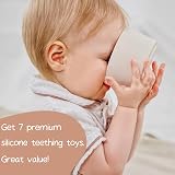 Moonkie 7-Piece Silicone Stacking Cups Baby Teether Toy view 7
