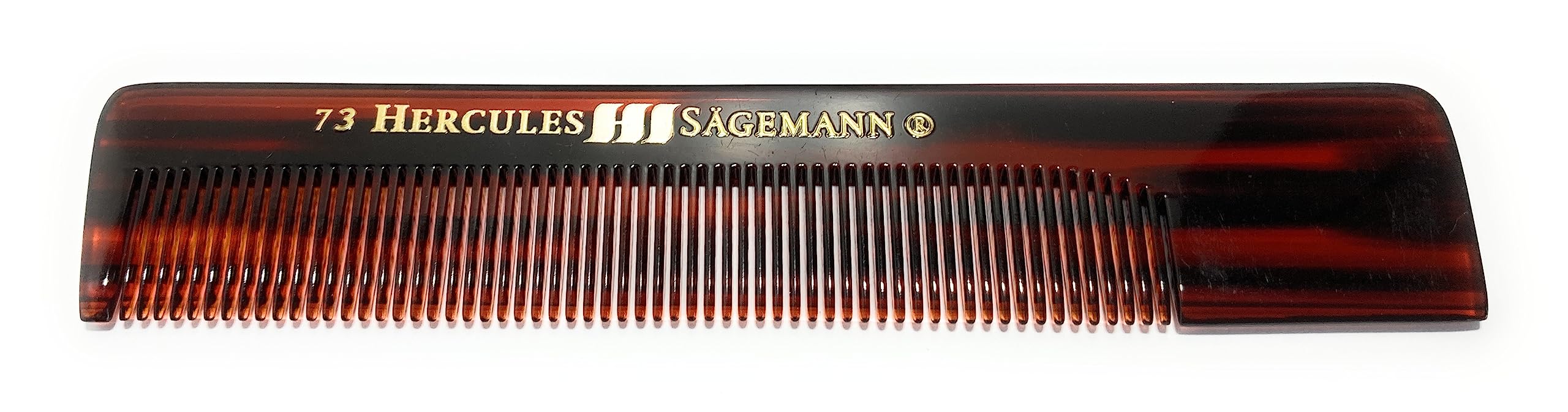 Hercules Sägemann Pocket Comb Cellon 73 Handmade 5.4 Inch Uniform Regular Tooth Beard Comb Rectangle Comb (73)