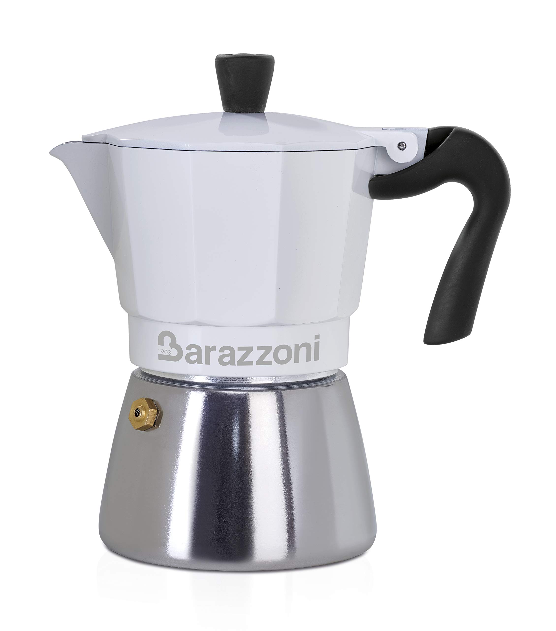 Barazzoni Moka Hybrid Coffee Maker, 6 Cups, Suitable for Induction, Steel