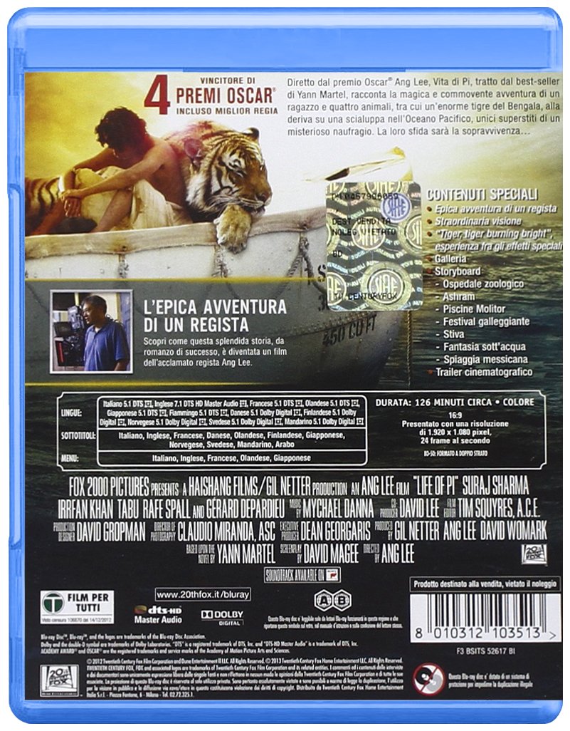 Amazoncom Vita Di Pi Gerard Depardieu Ang Lee Movies Tv