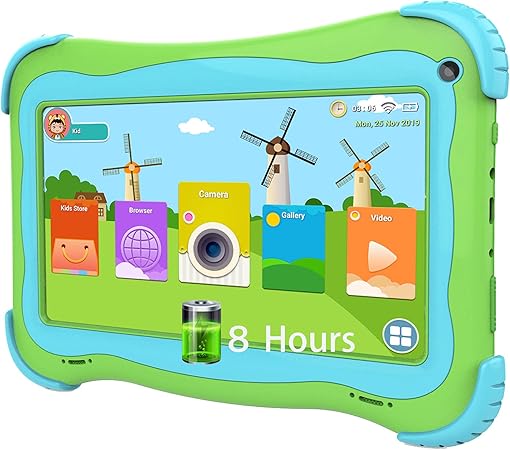 Kids Tablet Pc 7 Inch Large Battery Quad Core Android Kid Tablet With 1gb 16gb Eye Protection Ips Screen Dual Camera Parents Control Pre Installed Educational App Google Play Amazon Ca Computers Tablets