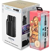 KIIROO Keon &amp; Stroker + FeelLuxy Bundle &ndash; Automatic Male Masturbator with Realistic Skin-Like and FeelStar Stroker, Hands-Free, App &amp; Wi-Fi Enabled, Up to 230 Movements/Min, PowerBlow Optimiz