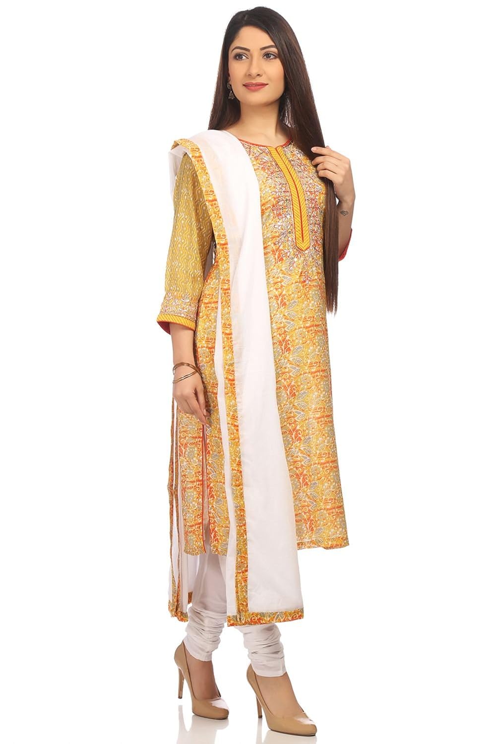 biba women's straight salwar suit