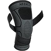 NEENCA Knee Braces for Knee Pain- 2 Pack Knee Sleeves for Pain Relief Set, Knee Compression Sleeves with Adjustable Straps for Best Fit, for Sports, Runner, Meniscus Tear, ACL, Arthritis, Joint Pain..