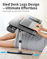 SAIJI Laptop Bed Table with Drawer, 17in Desk, Folding Legs, 40kg Load view 5