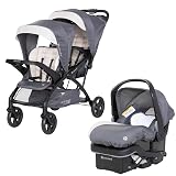 Baby Trend Sit N' Stand Double Stroller 2.0 DLX with 5 Point Safety Harness and EZ-Lift Plus Lightweight Infant Car Seat with Cozy Cover, Magnolia