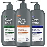 Dove Hand & Body Lotion, Men+Care Variety Pack – Rough Dry Skin Comfort with Shea Butter, Sensitive Skin Comfort with Aloe Vera, Everyday Skin Comfort with Jojoba Oil, 13.5 Oz Ea (3 Piece Set)
