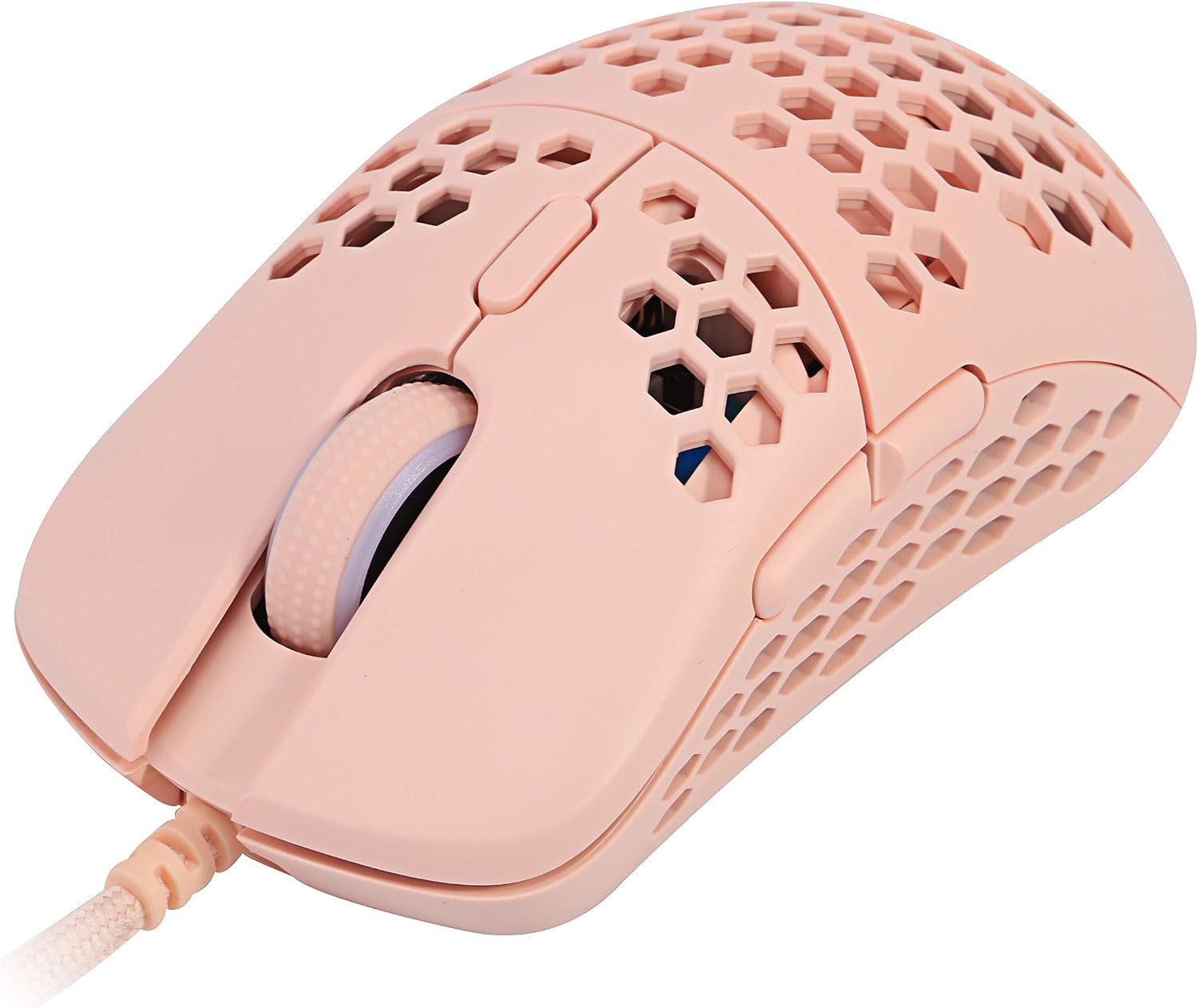 HK Gaming Mira S Ultra Lightweight RGB Gaming Mouse, Rose Quartz, Small - Image 3