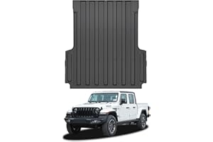CARESA Truck Bed Mat for Jeep Gladiator JT Accessories 2020-2024, All Weather Rugged TPE Truck Bed Liner Fit 2022 2023 2024 Jeep Gladiator