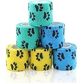 AUPCON Vet Wrap Cohesive Bandages Bulk Self Adhesive Bandage Wrap Self Adherent Wrap Non-Woven for Dogs Pet Animals &amp; Ankle Sprains &amp; Swelling 2 Inch x 5 Yards (2 Inch Claw)