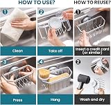 TAILI Sponge Holder for Kitchen Sink Aluminium Rustproof Suction Cup 5 KG view 3