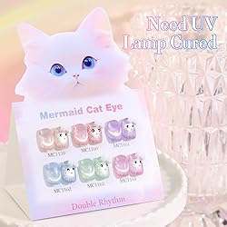 Double Rhythm Cat Eye Gel Nail Polish Set of 6 Same