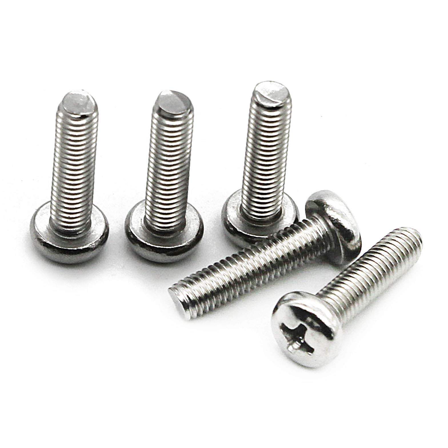 (25 pc) M6-1.0x16 mm Pan Head Phillips Machine Screws,18-8 Stainless Steel by Fullerkreg