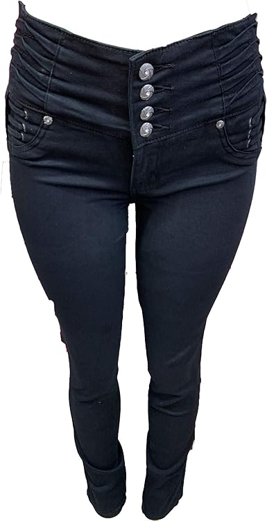 black high waisted stretch skinny jeans