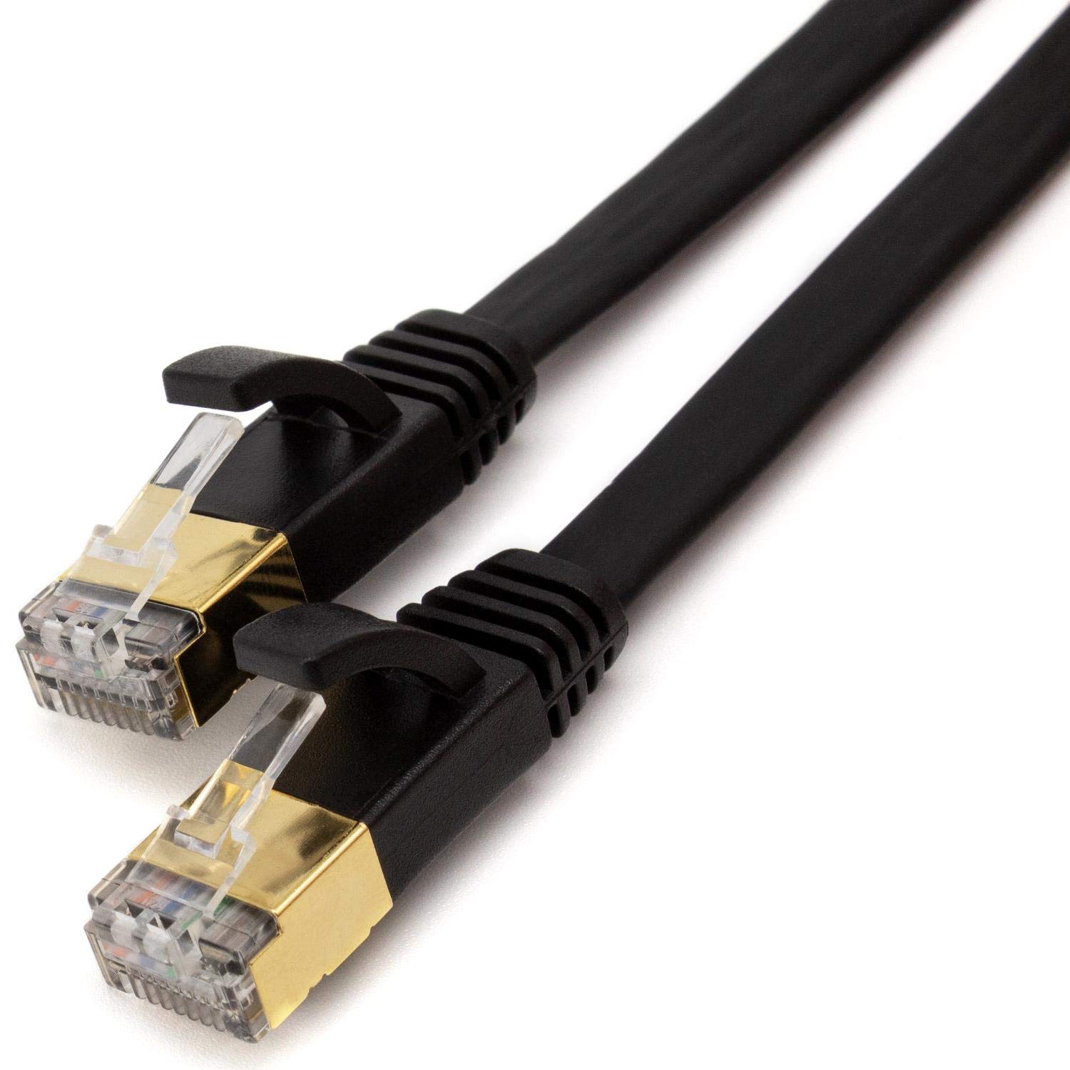 AKORD 5m Ethernet Cable Cat 7 Gigabit Lan Network RJ45 High-Speed Patch Cord Flat Design 10Gbps for 600Mhz/s STP Molded for Switch, Router, Modem, Patch Panel, PC and more