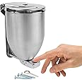 Vollum Powder-Soap Dispenser - 32 Ounce Stainless Steel Bathroom Soap Dispenser with Large Filler Cap - Strong Wall Mounted Pump Kitchen Soap Dispenser - Farmhouse Kitchen Decor Dish Soap Dispensers