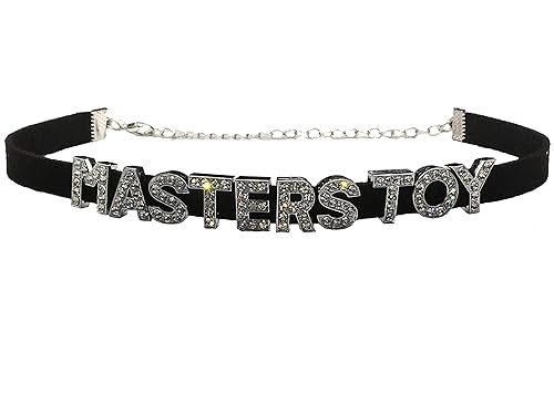 Knaughty Knickers Masters Toy Rhinestone Choker Necklace DDLG for