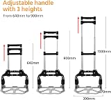 Yaheetech Aluminum Folding Hand Truck 75kg Load Capacity Black view 4