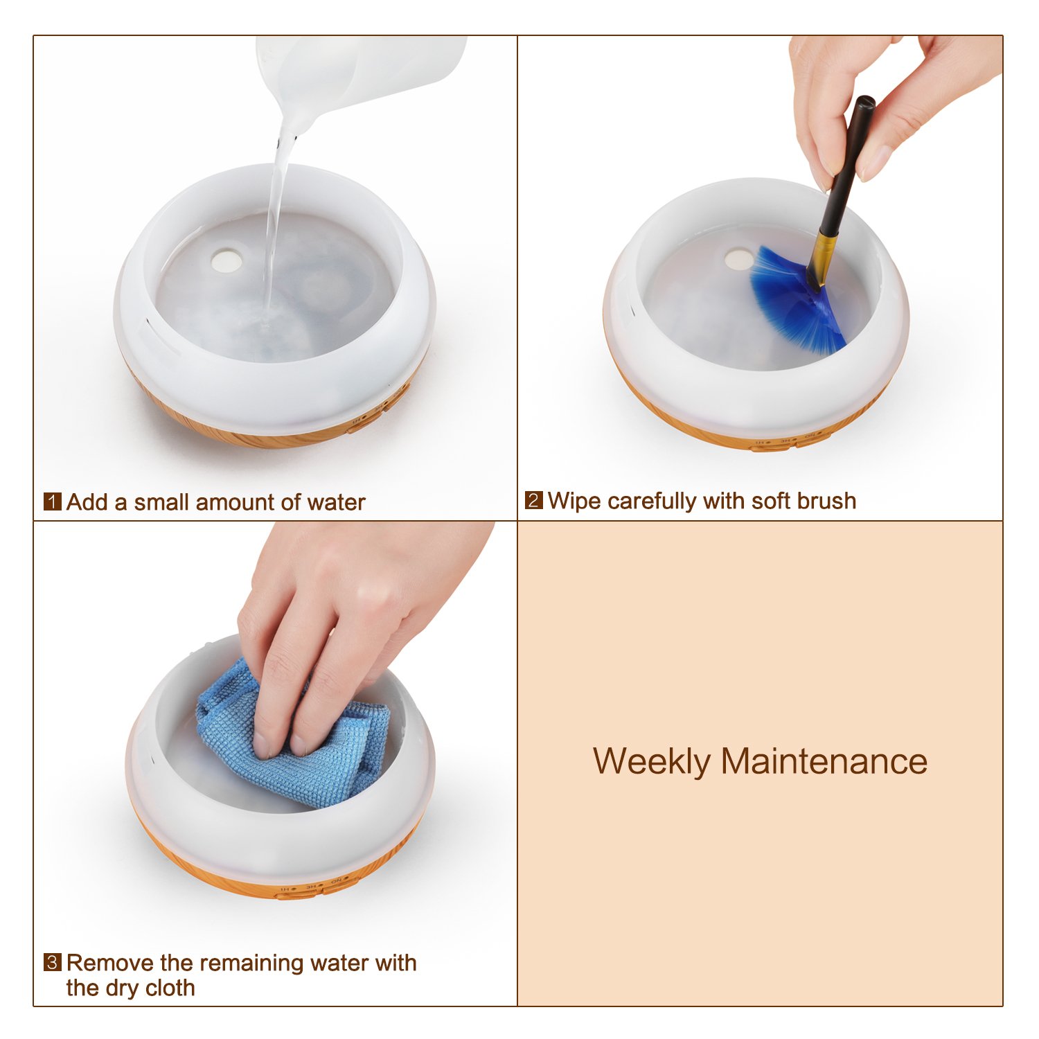 Aroma Essential Oil Diffuser, 150ML OMOTON Aromatherapy Humidifier with 7 Color LED Lights and Auto Shut-off-Ultrasonic Cool Mist & Fragrance For Home Office Study Yoga Spa - New Version