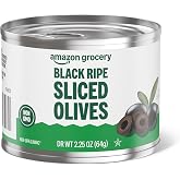 Amazon Grocery, Black Ripe Sliced Olives, 2.25 Oz