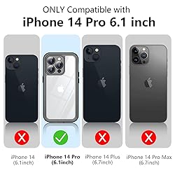 Temdan for iPhone 14 Pro Case Waterproof,Built-in