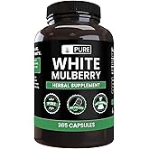 Pure Original Ingredients White Mulberry (365 Capsules) No Magnesium Or Rice Fillers, Always Pure, Lab Verified