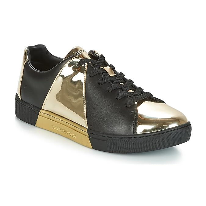 armani trainers black and gold