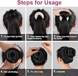 URAQT Hair Donut Bun Maker Set 4 Pcs with 30 Pins Blonde Chignon DIY view 5
