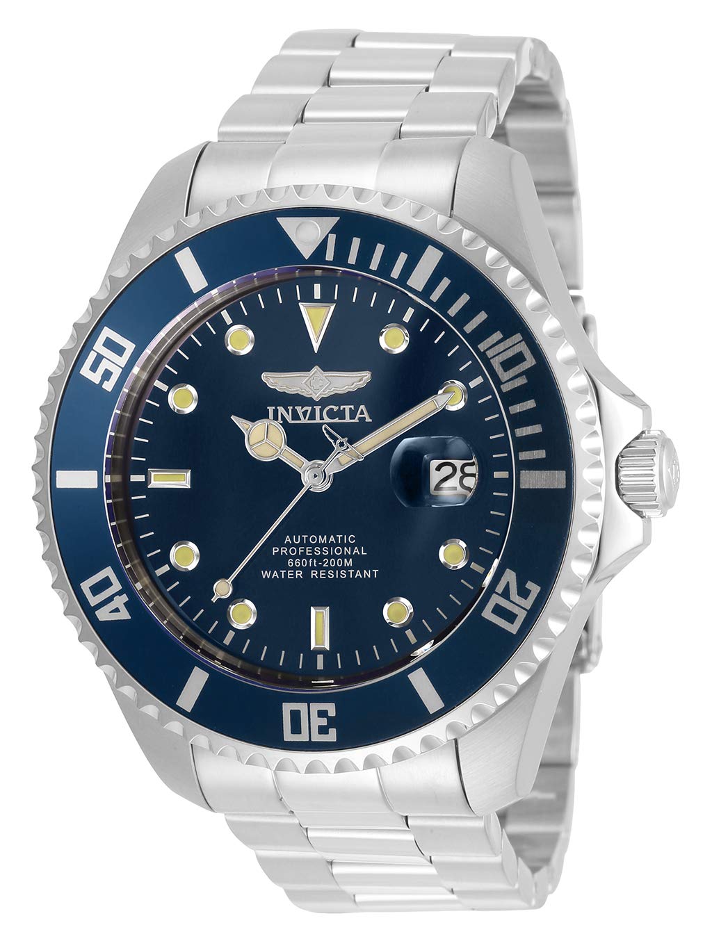 Invicta Pro Diver 35721 Men's Watch - Waterproof - Analogue - Automatic Movement - stainless steel with blue dial - 47mm