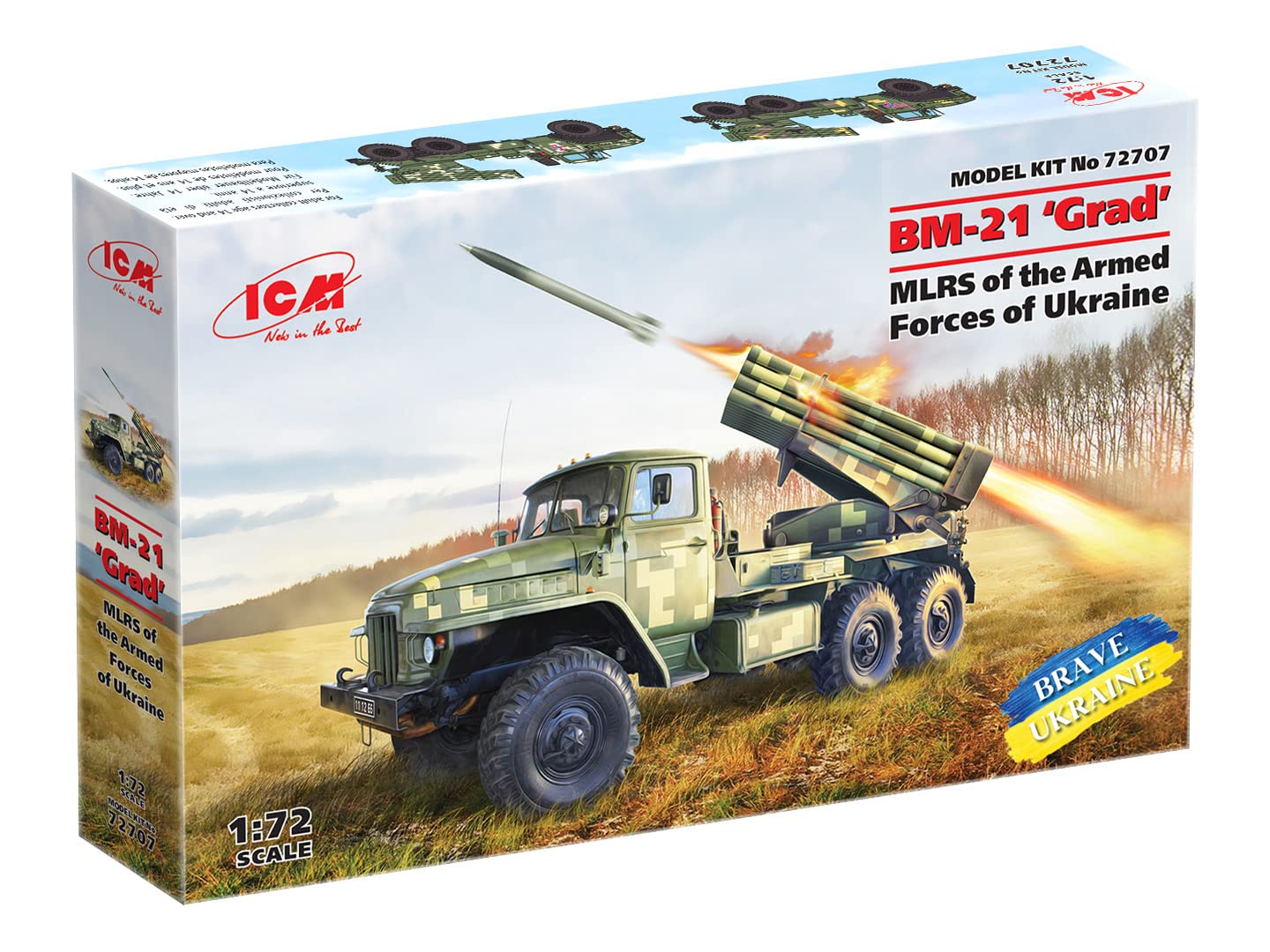 ICM 1:72 BM 21 'Grad' MLRS the Armed Forces of Ukraine, Model kit, ICM72707