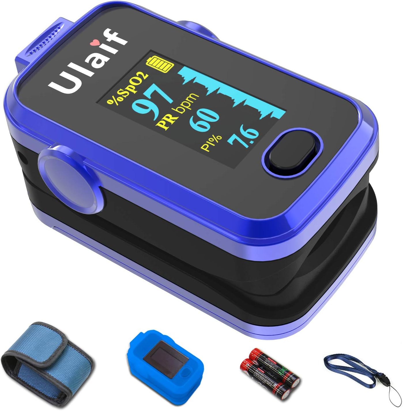 Finger Pulse Oximeter, Portable Blood Oxygen Saturation