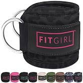 FITGIRL Ankle Strap for Cable Machine &ndash; Premium Padding and Comfort for Cable Exercise Machines, Cable Exercise Attachment for Home &amp; Gym, Glute Workouts - Kickbacks, Leg Extensions, Hip Abductors