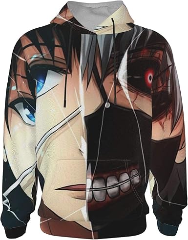 Amazon.com: Tokyo Ghou Kaneki Sweater Stylish 3D Print Hooded Long Sleeve Sweatshirts for Unisex 