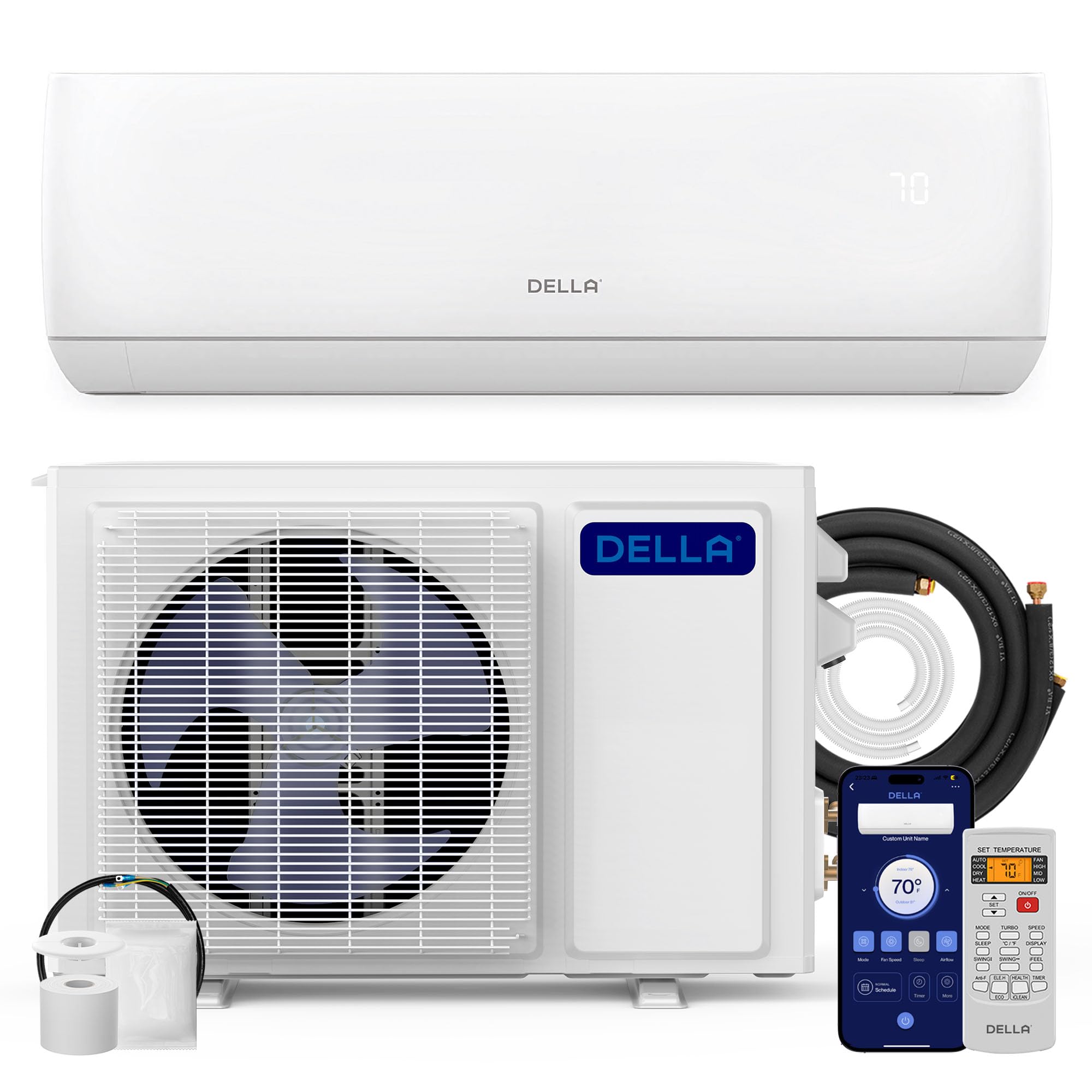DELLA Motto Series 12000 BTU Wifi Enabled Mini