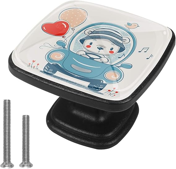 Perillas de vestuario oso de coche de dibujos animados Perillas de