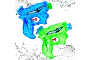 GIDGOD Water Guns for Kids|2 Pack Squirt Guns|Toddlers Mini Water Pistol Small Water Blaster Toys|Outdoor Water Summer Adults Pool Beach Party Bath Water Guns Toy for Boys Girls