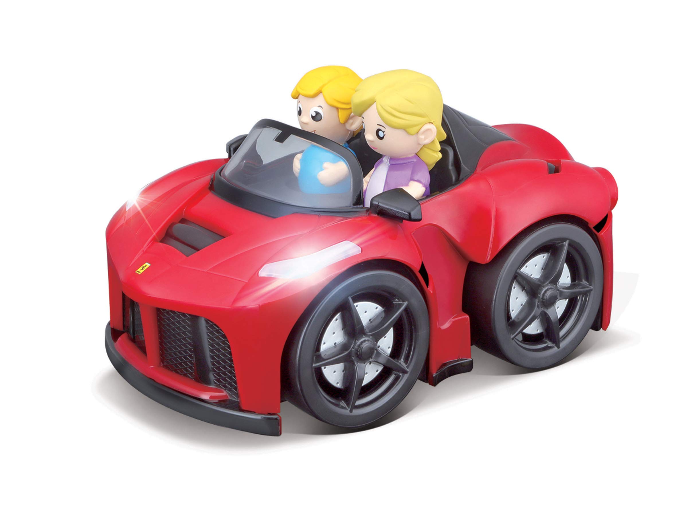 Bb Junior Bburago FERRARI POPPIN DRIVERS Preschool Toy Car, Red, 18.5 cm x 13.5 cm x 18 cm