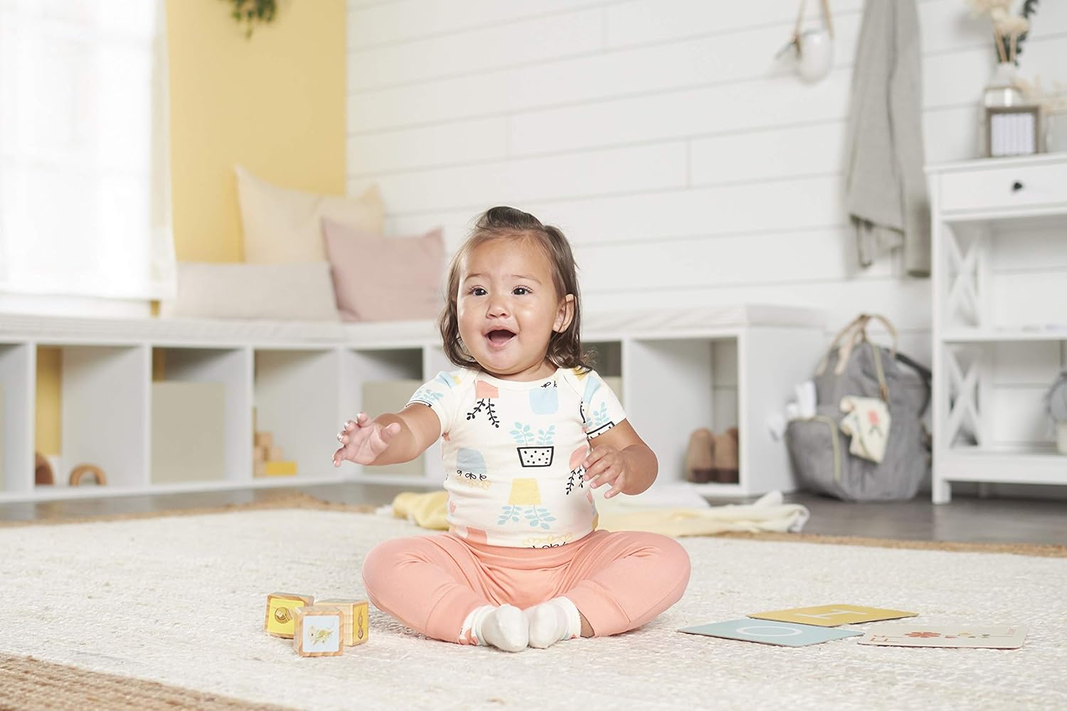 Grow by Gerber Baby Girls Organic 2-Pack Pants: Clothing