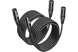 Aqdocvf 2 Pack Premium XLR Cable - 25ft, Male to Female Microphone Cable Oxygen-Free Copper (OFC) Mic Cord for Speaker Podcas